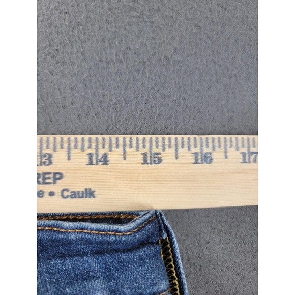 Levi's 726 Flare Jeans Womens 29x32 Blue Denim High Rise Medium Wash Distressed - Picture 6 of 15